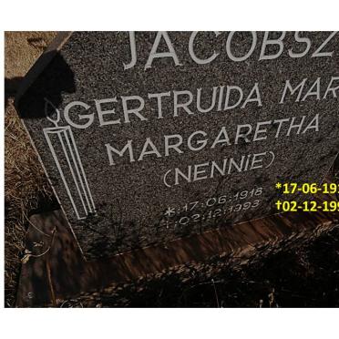 JACOBSZ Gertruida Maria Margaretha 1918-1993