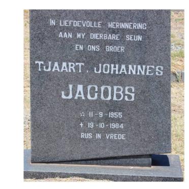 JACOBS Tjaart Johannes 1955-1984