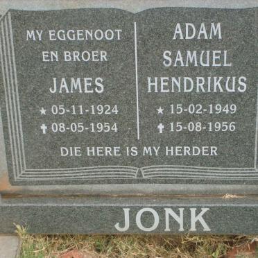 JONK James 1924-1954 :: JONK Adam Samuel Hendrikus 1949-1956