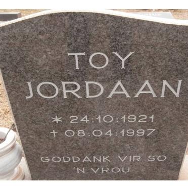 JORDAAN Toy 1921-1997