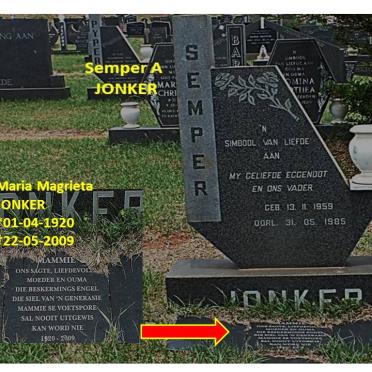 JONKER Maria Magrieta 1920-2009 :: JONKER Semper A. 1959-1985