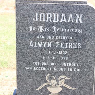 JORDAAN Alwyn P. 1937-1978