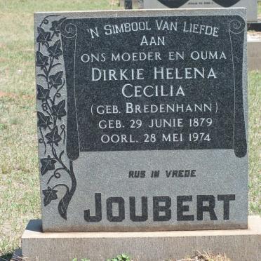 JOUBERT Dirkie Helena Cecilia nee BREDENHANN 1879-1974
