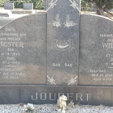 JOUBERT Willem 1883-1948 &amp; Hester 1883-1953