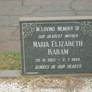 KARAM Frederick John 1904-1977 &amp; Maria Elizabeth 1903-1954