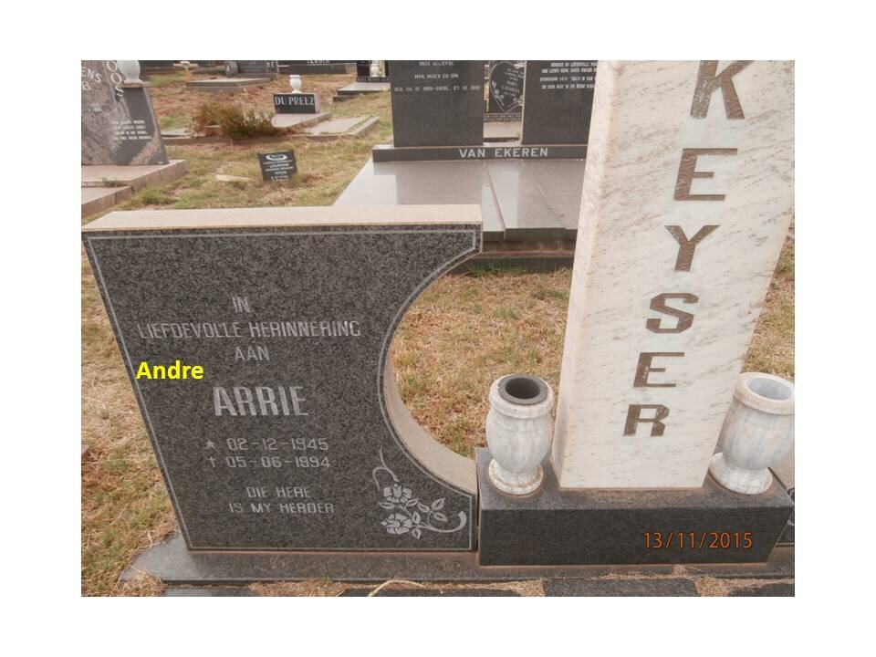 KEYSER Arrie 1945-1994