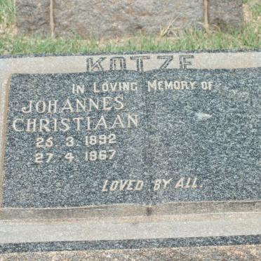 KOTZE Johannes Christiaan 1892-1967