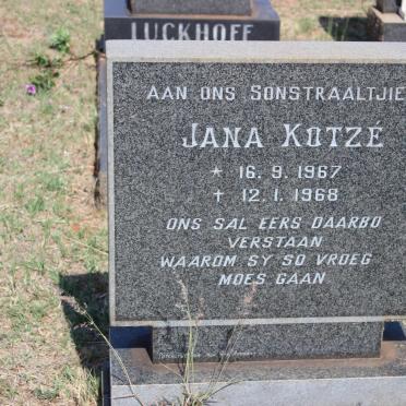 KOTZÉ Jana 1967-1968