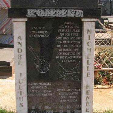 KOMMER André Julius 1957-2001 &amp; Michelle Renee 1982-2002