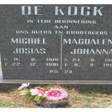 KOCK Michiel Josias, de 1919-1981 &amp; Magdalena Johanna 1914-1993