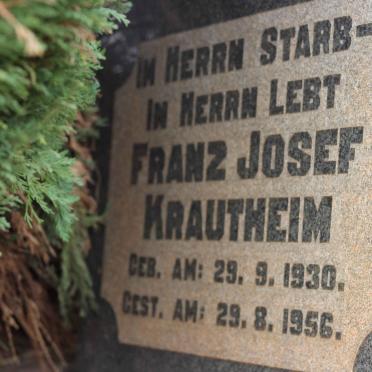 KRAUTHEIM Franz Josef 1930-1956