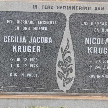 KRUGER Nicolaas 1909-1985 &amp; Cecilia Jacoba 1909-1975