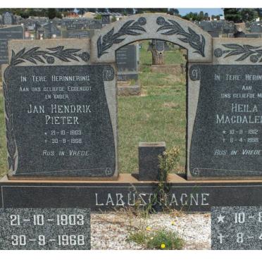 LABUSCHAGNE Jan Hendrik Pieter 1903-1968 &amp; Heila Magdalena 1912-1998