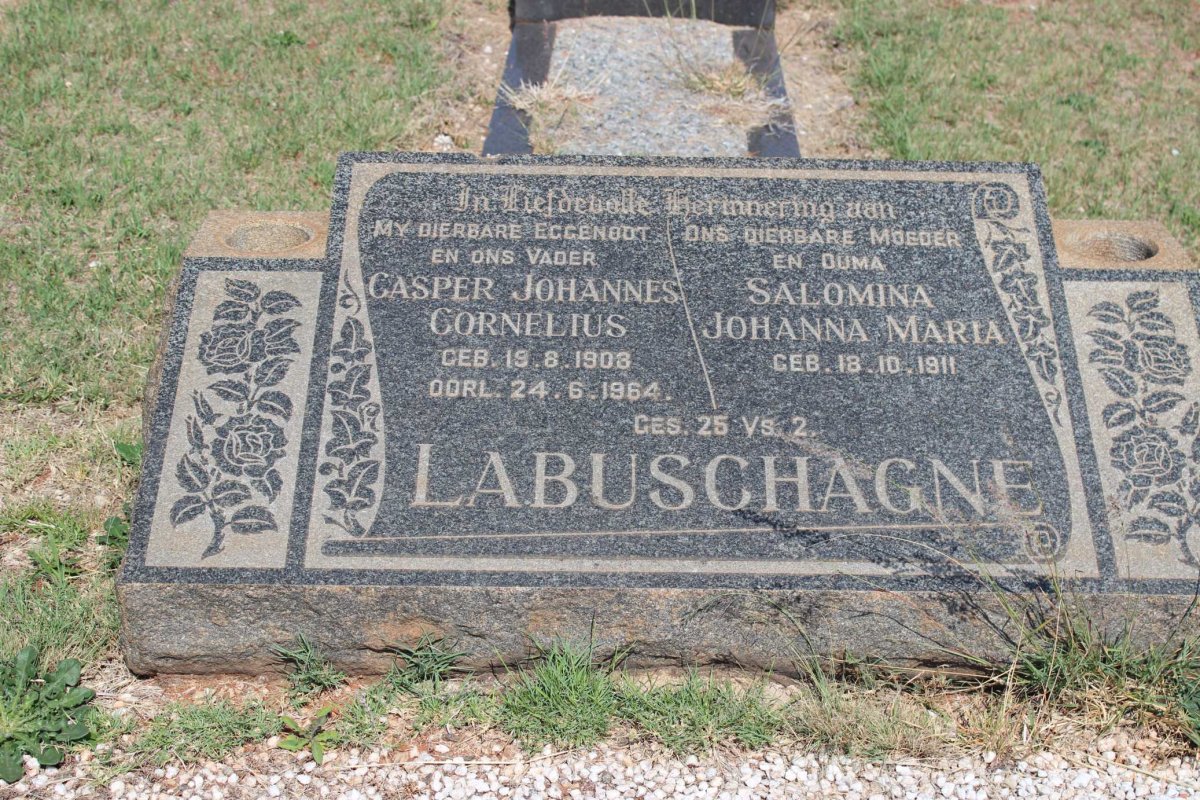 LABUSCHAGNE Casper Johannes Cornelius 1903-1964 &amp; Salomina Johanna Maria 1911-