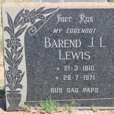 LEWIS Barend J.L. 1910-1971