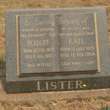 LISTER Herbert 1872-1967 &amp; Kate 1870-1954