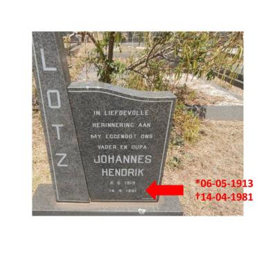 LOTZ Johannes Hendrik 1913-1981