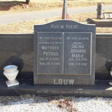 LOUW Matthys Petrus 1882-1969 &amp; Dalina Johanna Maria 1905-1992