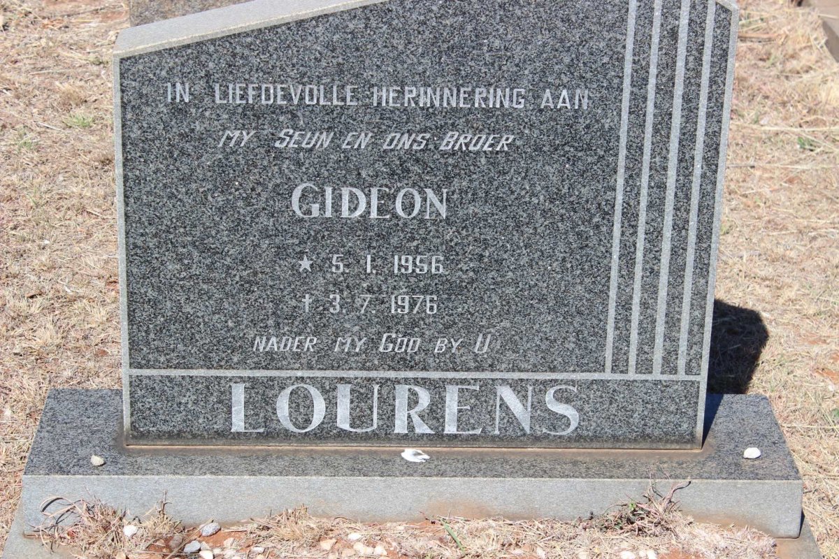 LOURENS Gideon 1956-1976