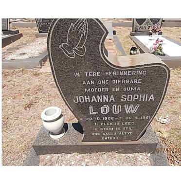 LOUW Johanna Sophia 1906-1981