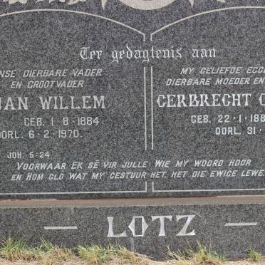 LOTZ Jan Willem 1884-1970 &amp; Gerbrecht Cornelia 1887-1966