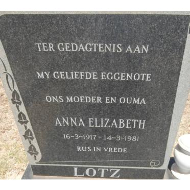 LOTZ Anna Elizabeth 1917-1981
