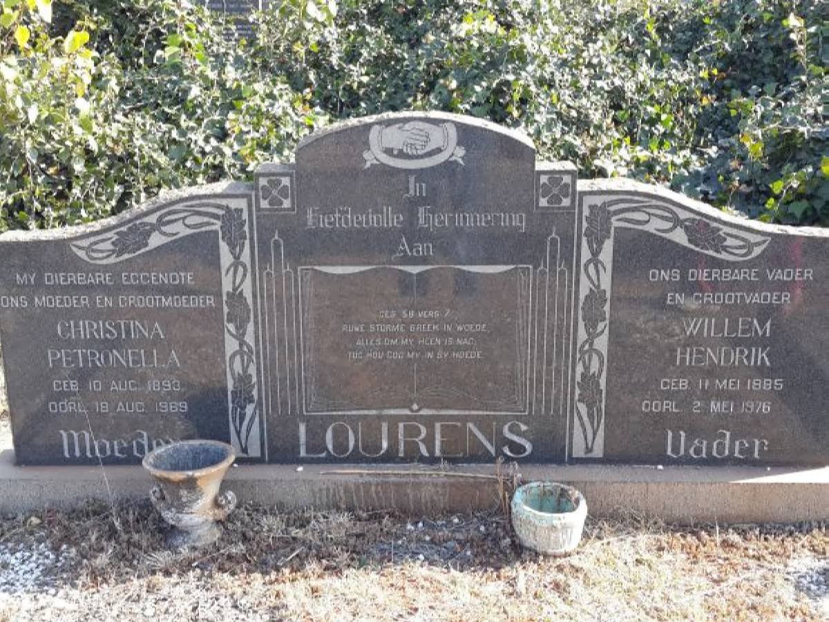 LOURENS Willem Hendrik 1885-1976 &amp; Christina Petronella 1893-1969