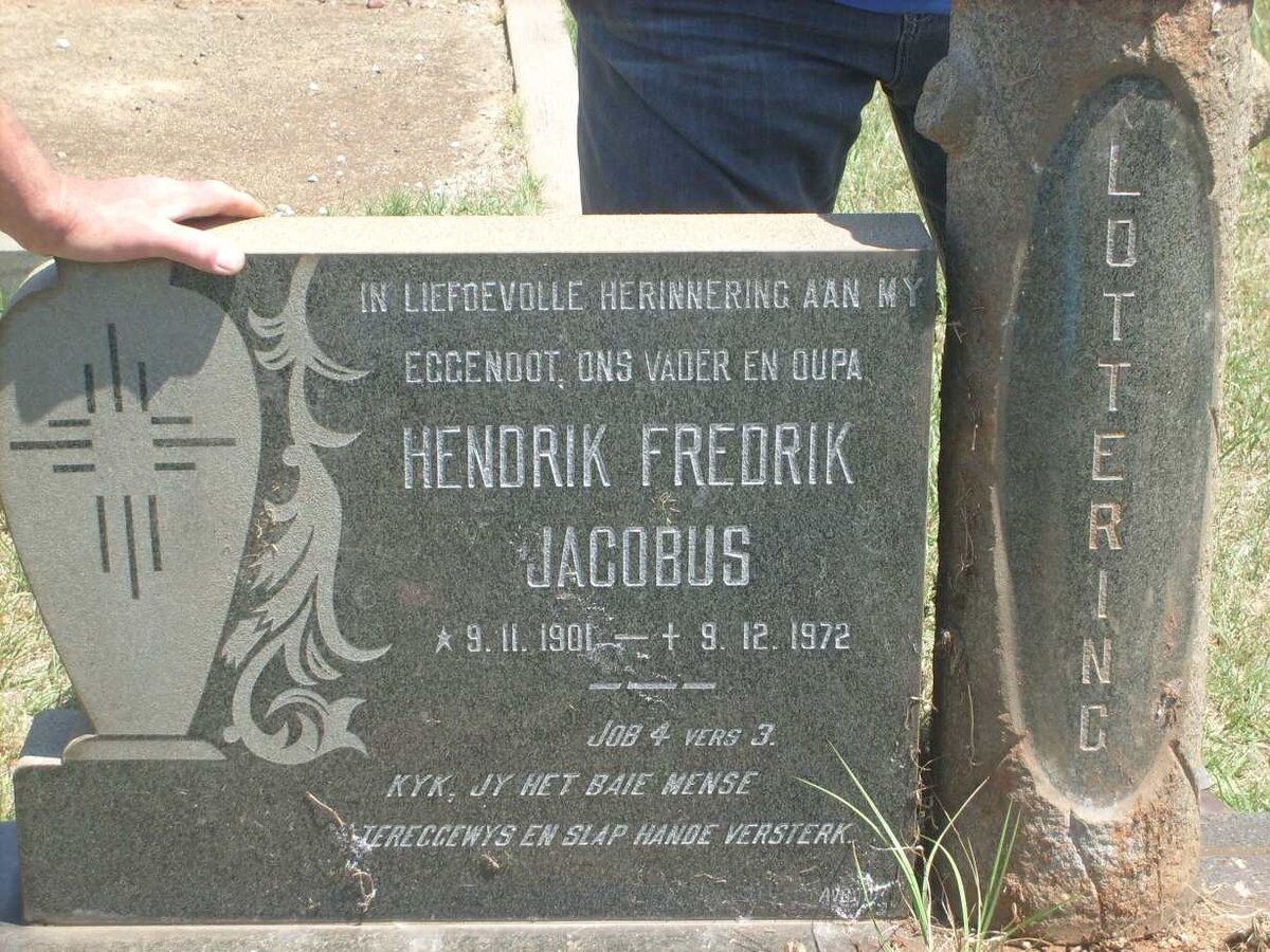 LOTTERING Hendrik Fredrik Jacobus 1901-1972