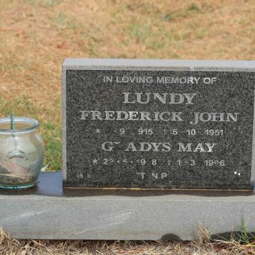 LUNDY Frederick John 1915-1951 &amp; Gladys May 1908-1996