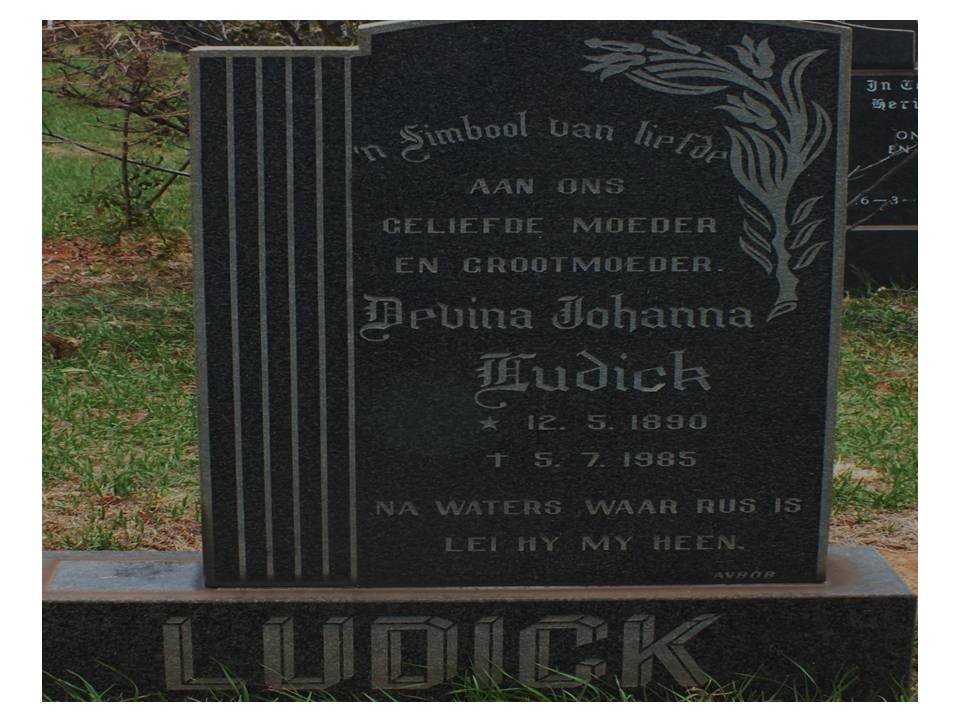 LUDICK Devina Johanna 1890-1985