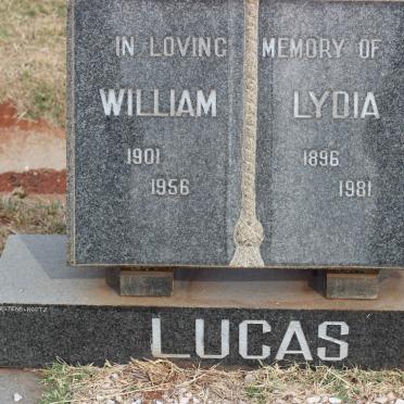 LUCAS William 1901-1956 &amp; Lydia 1896-1981