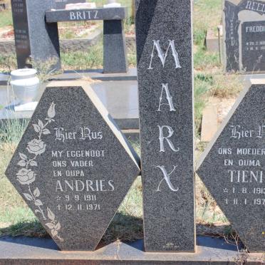 MARX Andries 1911-1971 &amp; Tienie 1913-1978