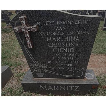 MARNITZ Marthina Christina 1884-1924