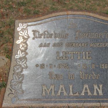 MALAN Lettie 1875-1962