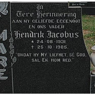 MARE Hendrik Jacobus 1931-1985