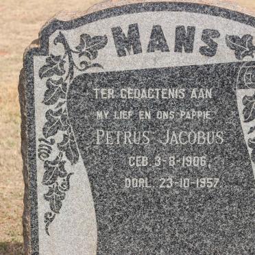 MANS Petrus Jacobus 1906-1957