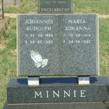 MINNIE Johannes Rudolph 1909-1990 &amp; Maria Johanna 1914-1967