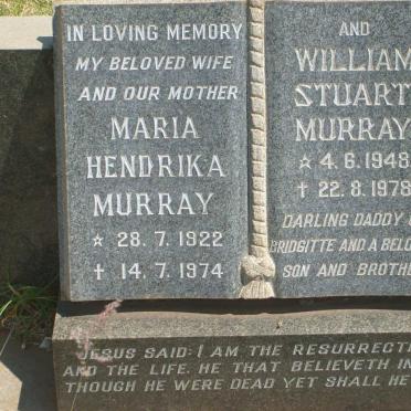 MURRAY Maria Hendrika 1922-1974 :: MURRAY William Stuart 1948-1978