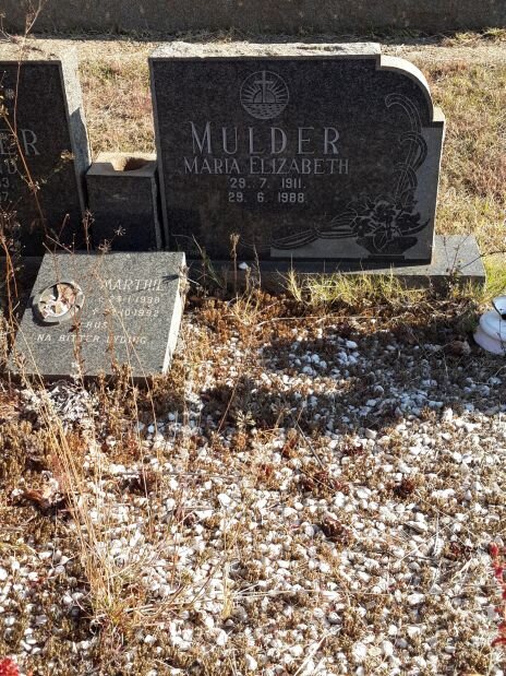 MULDER Wynand 1903-1967 &amp; Maria Elizabeth 1911-1988 :: ? Marthie -1992
