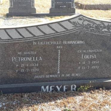 MEYER Petronella 1934-1970 :: MEYER Louisa 1954-1970