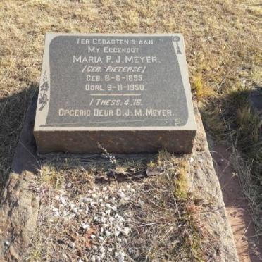 MEYER Maria P.J. nee PIETERSE 1895-1950