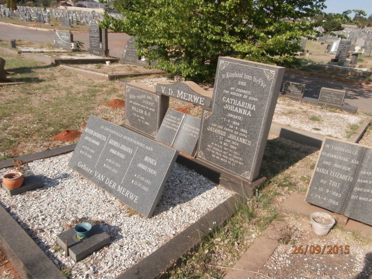 BENEKE Katrina Johanna nee VAN DER MERWE 1940-2002 :: BARNARD Hester Antonetta nee VAN DER MERWE 194?-1994