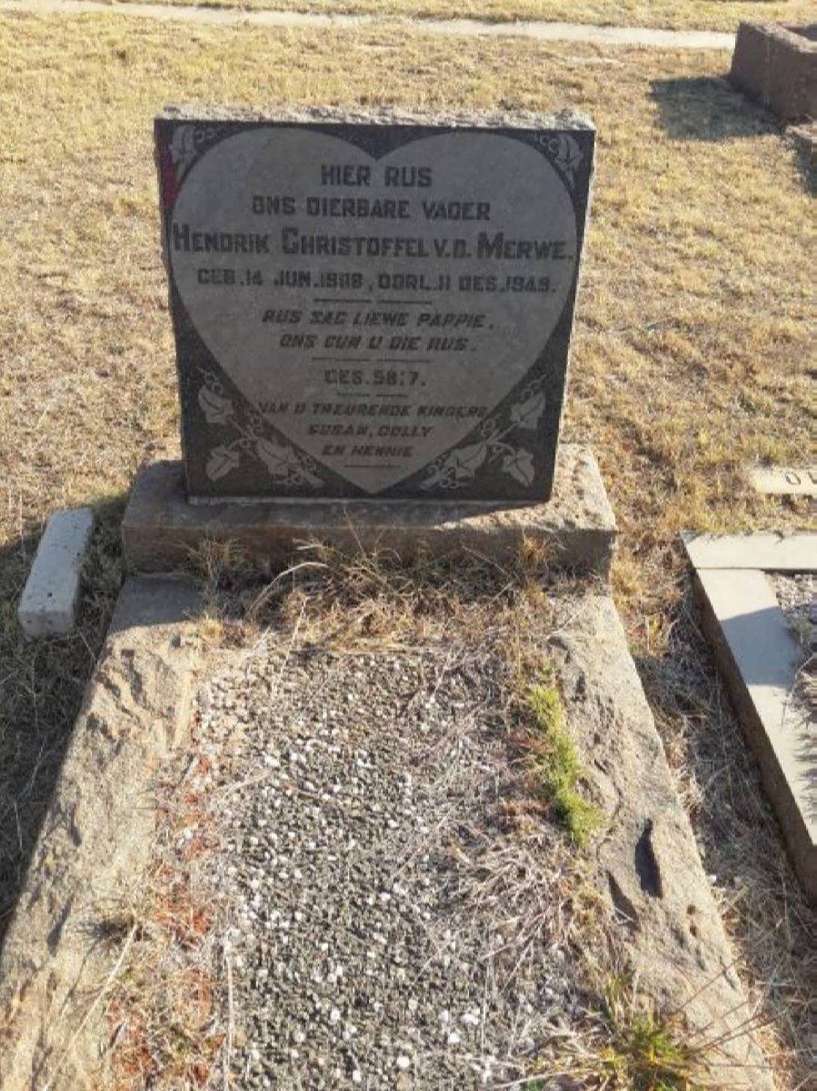 MERWE Hendrik Christoffel, v.d. 1908-1949