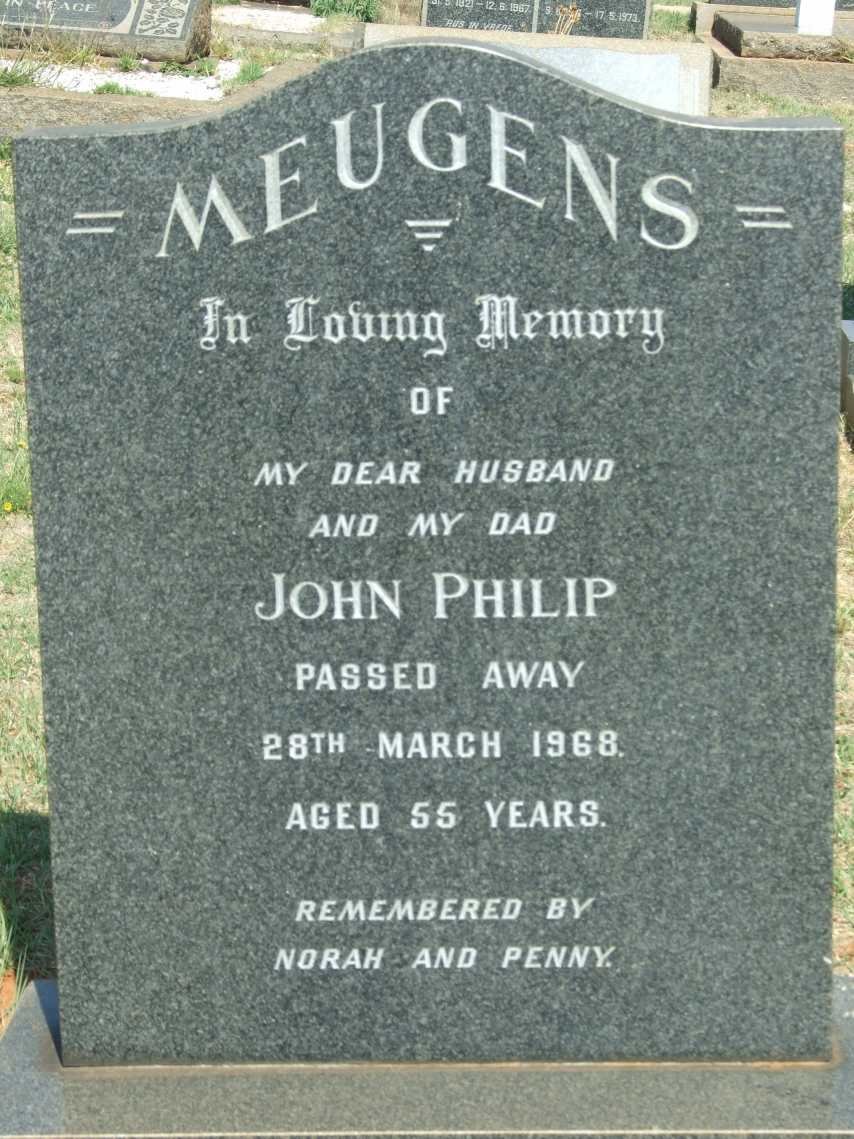 MEUGENS John Philip -1968