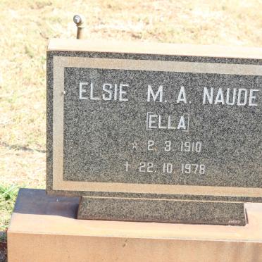 NAUDE Elsie M.A. 1910-1978