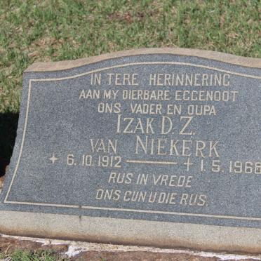 NIEKERK Izak D.Z., van 1912-1968