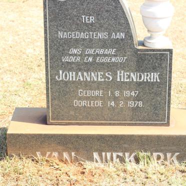 NIEKERK Johannes Hendrik, van 1947-1978