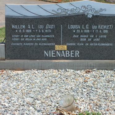 NIENABER Willem A.L. 1909-1973 &amp; Louisa L.G. 1908-1981 :: NIENABER Willem A.L. 1942-2012