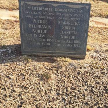 NORTJE Petrus Stephanus 1877-1950 &amp; Magaretha Sophia Jeanetta 1884-1966