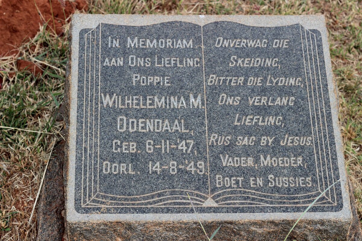 ODENDAAL Wilhelemina M. 1947-1949